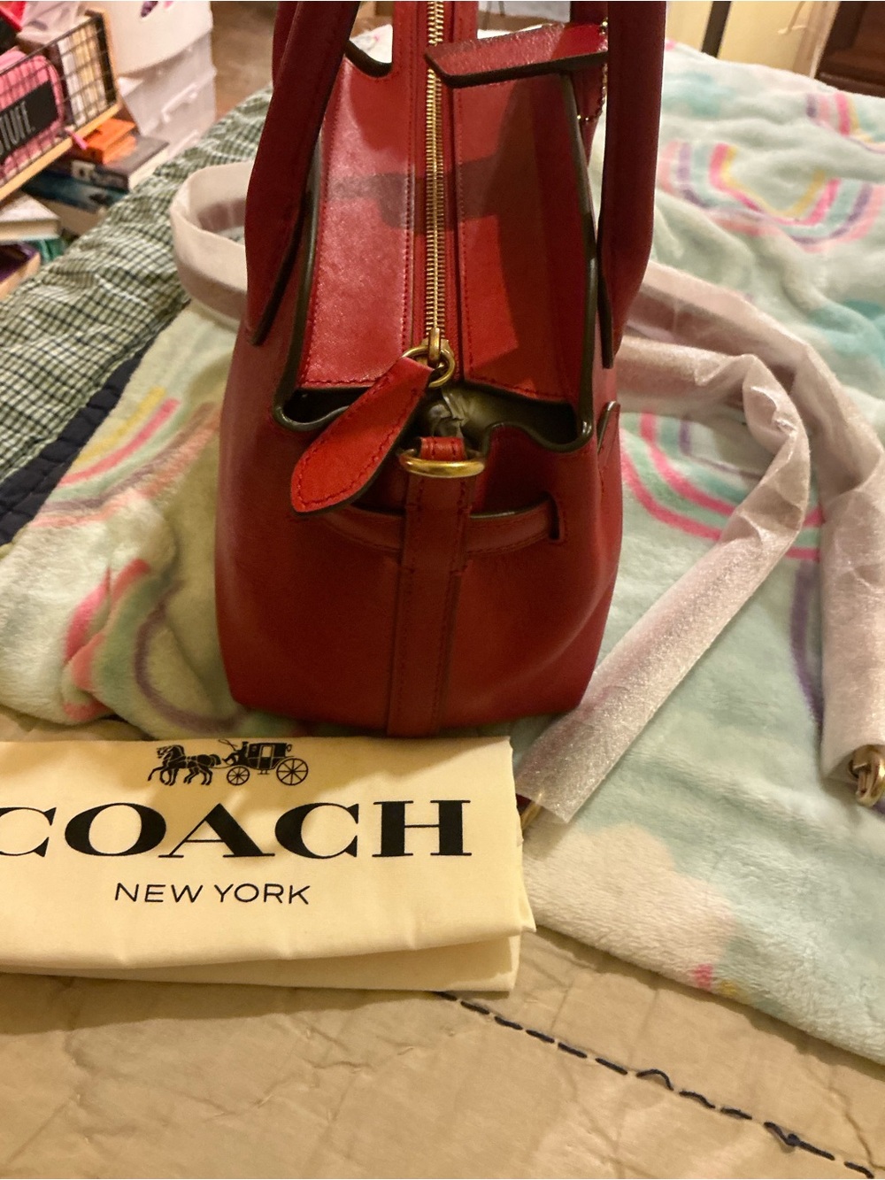 Coach Soft Empire 21 In Scarlet - Picture 8 of 16